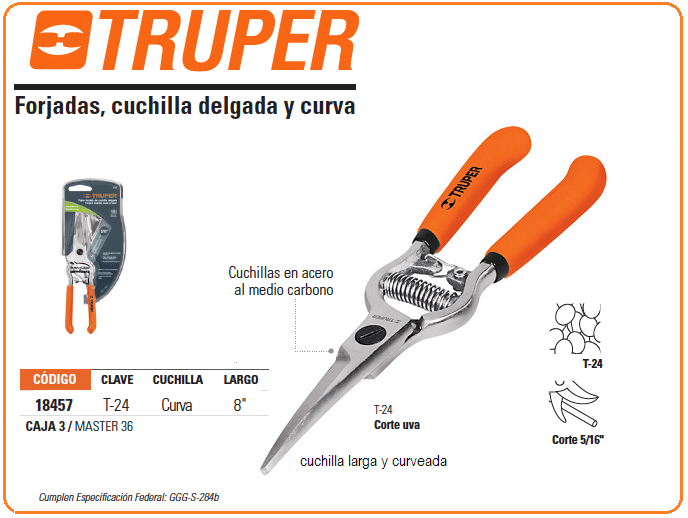 TIJERA PODA FRUTAS Y UVA