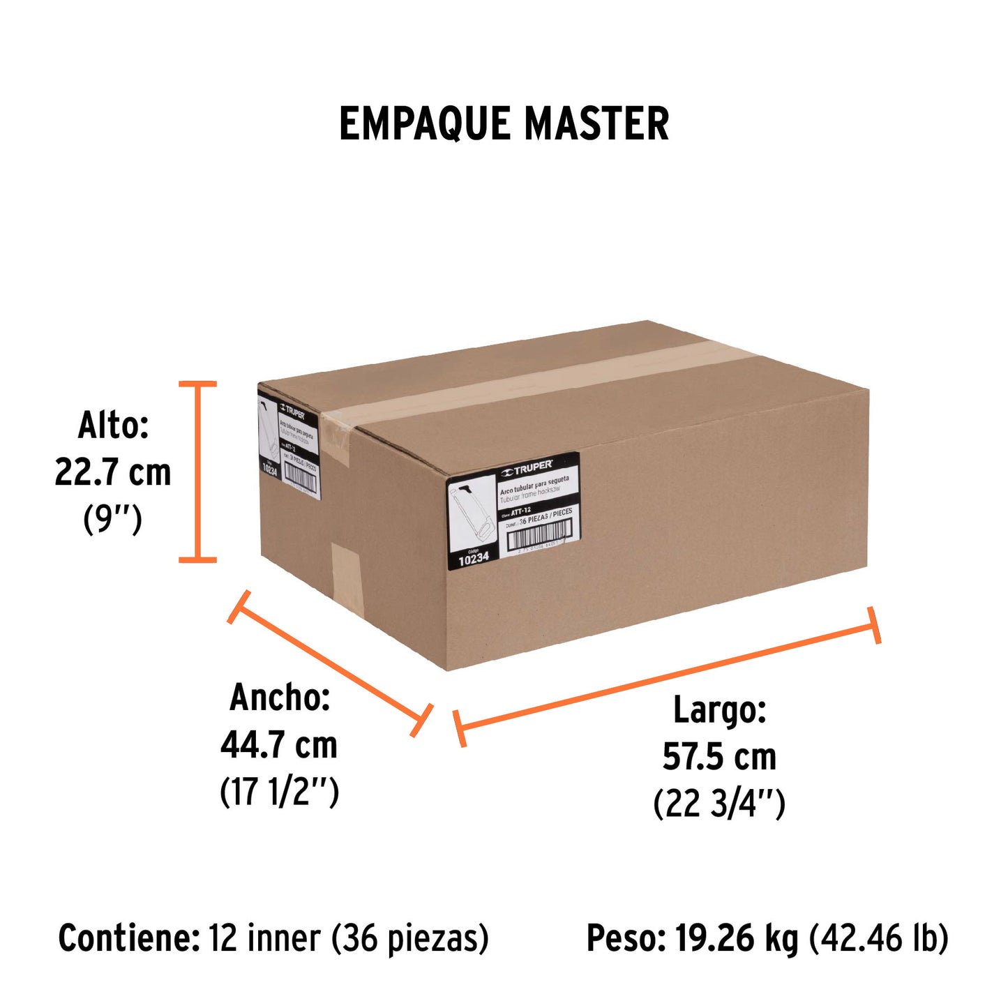 Arco 12" Profesional Tubular de Acero para Segueta, Truper