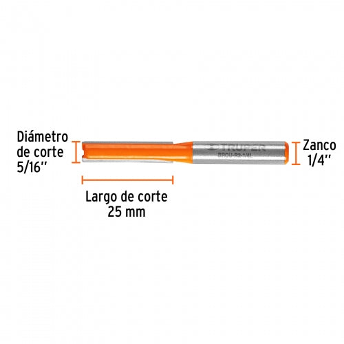 FRESA RECTA DOS FILOS 1/4 Larga