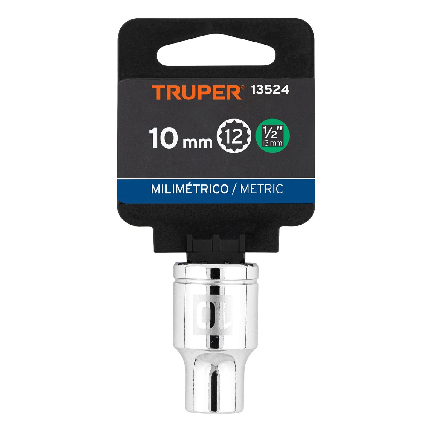 Dado de 10 Mm, 12 Puntas, Cuadro 1/2", Truper