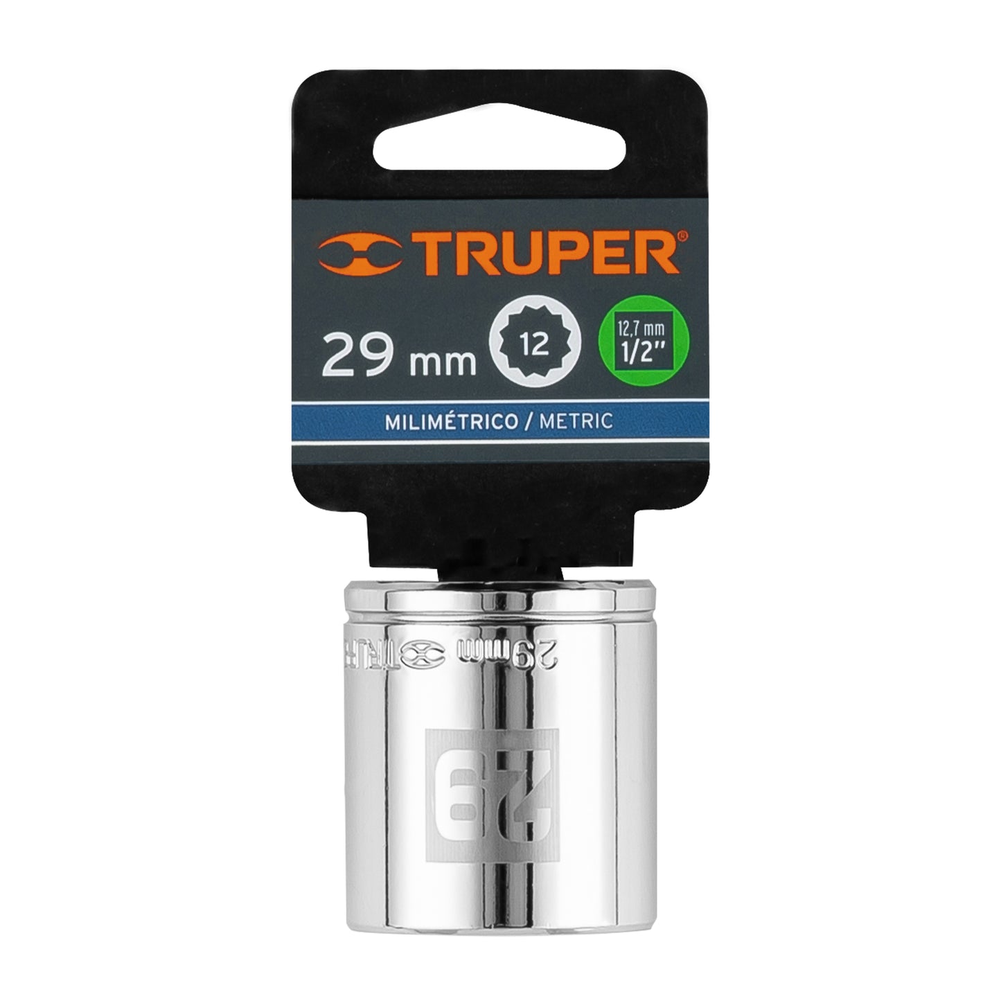 Dado de 29 Mm, 12 Puntas, Cuadro 1/2", Truper