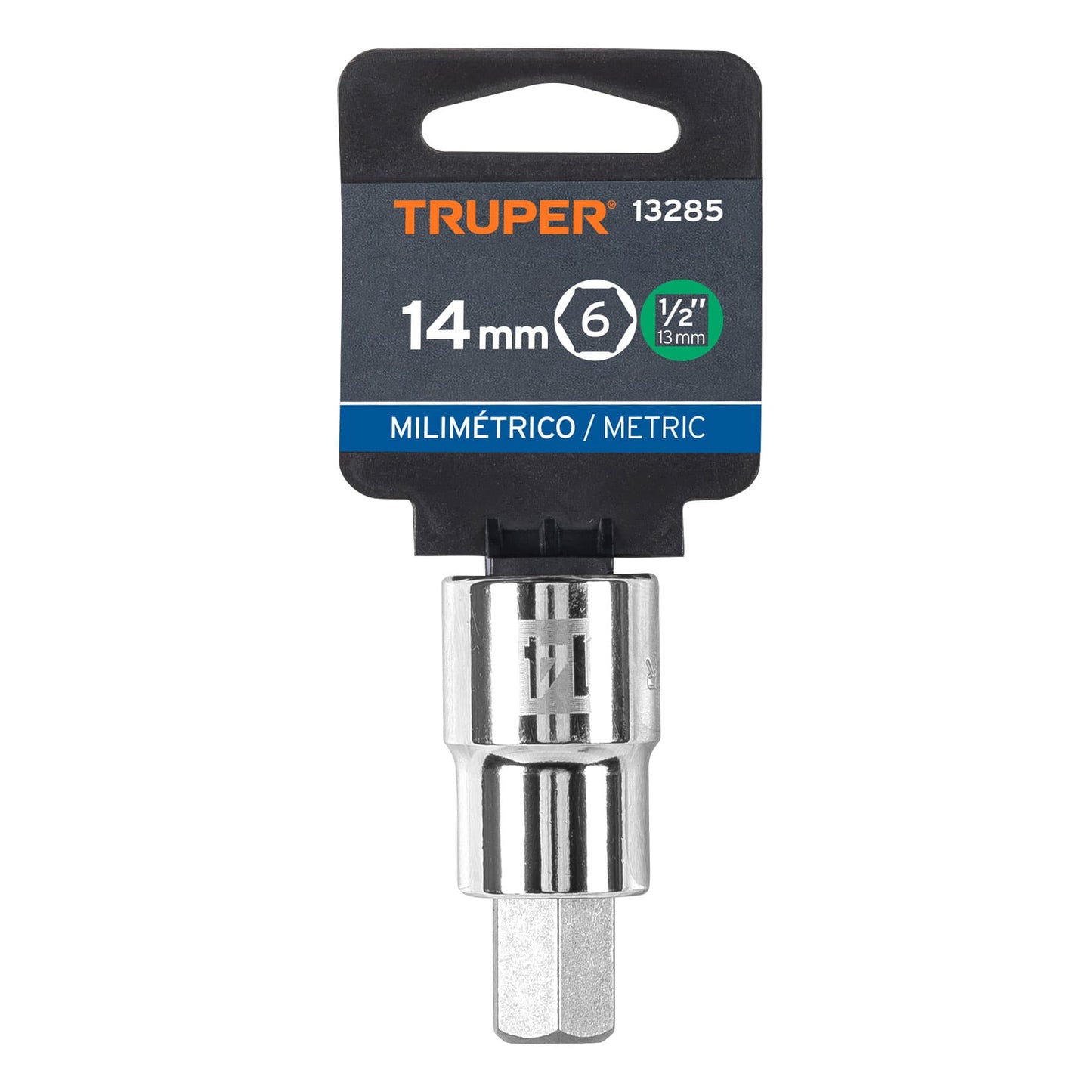 Dado Punta Hexagonal de 14 Mm, Cuadro 1/2", Truper