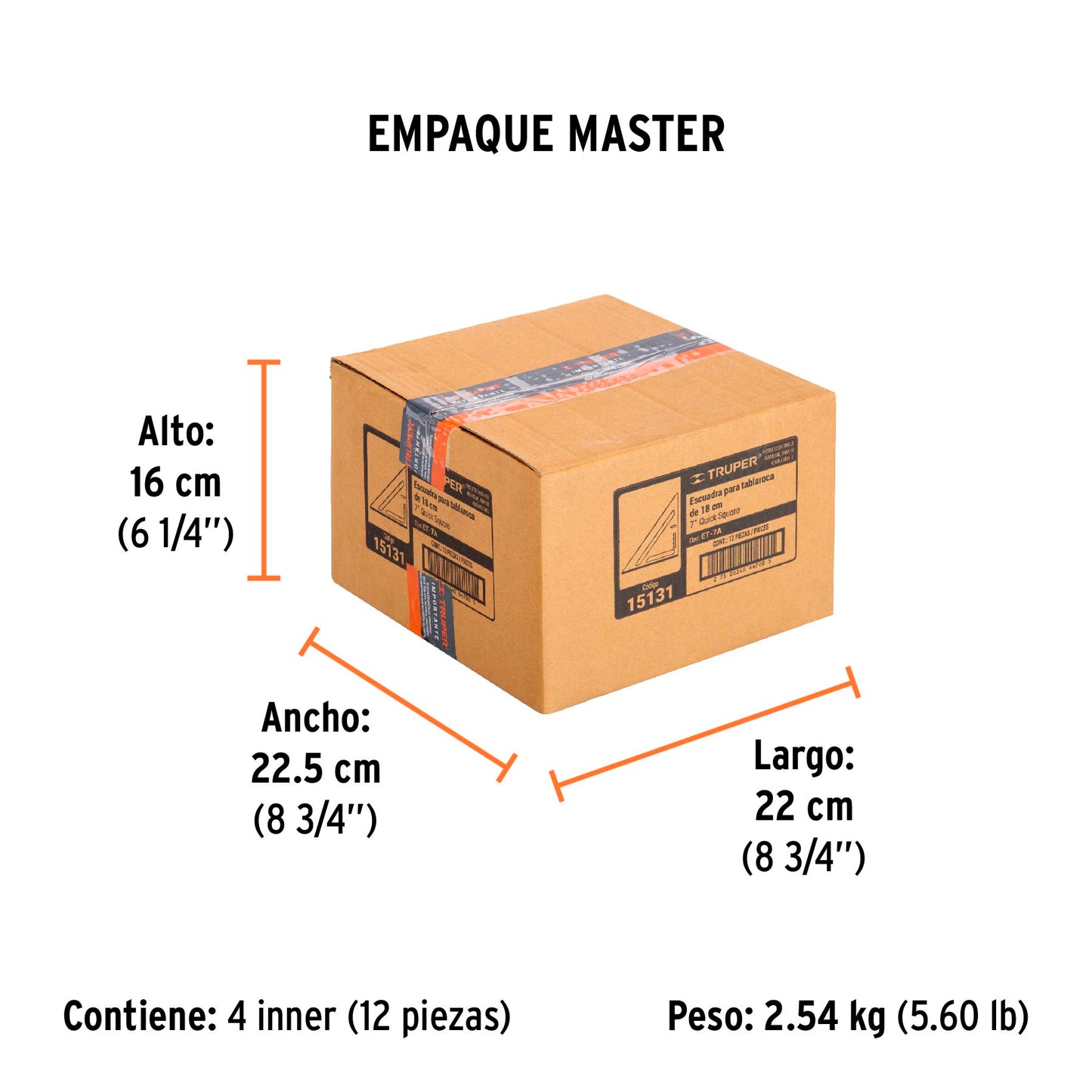 Escuadra 7" de Aluminio para Muros de Yeso, Truper