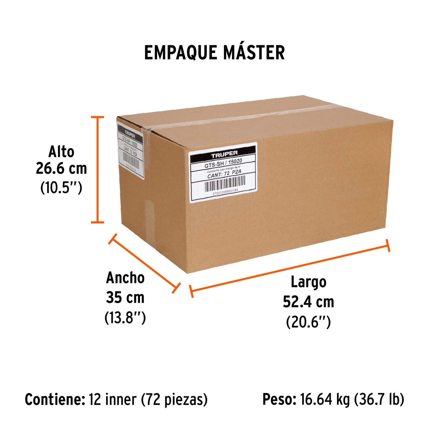 Cuchara para Jardín, Mango de 6", Truper