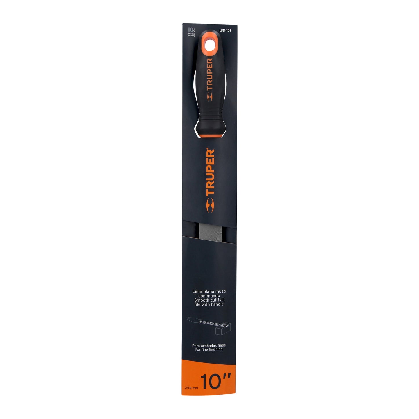 Lima Plana Muza 10" con Mango Comfort Grip, Truper