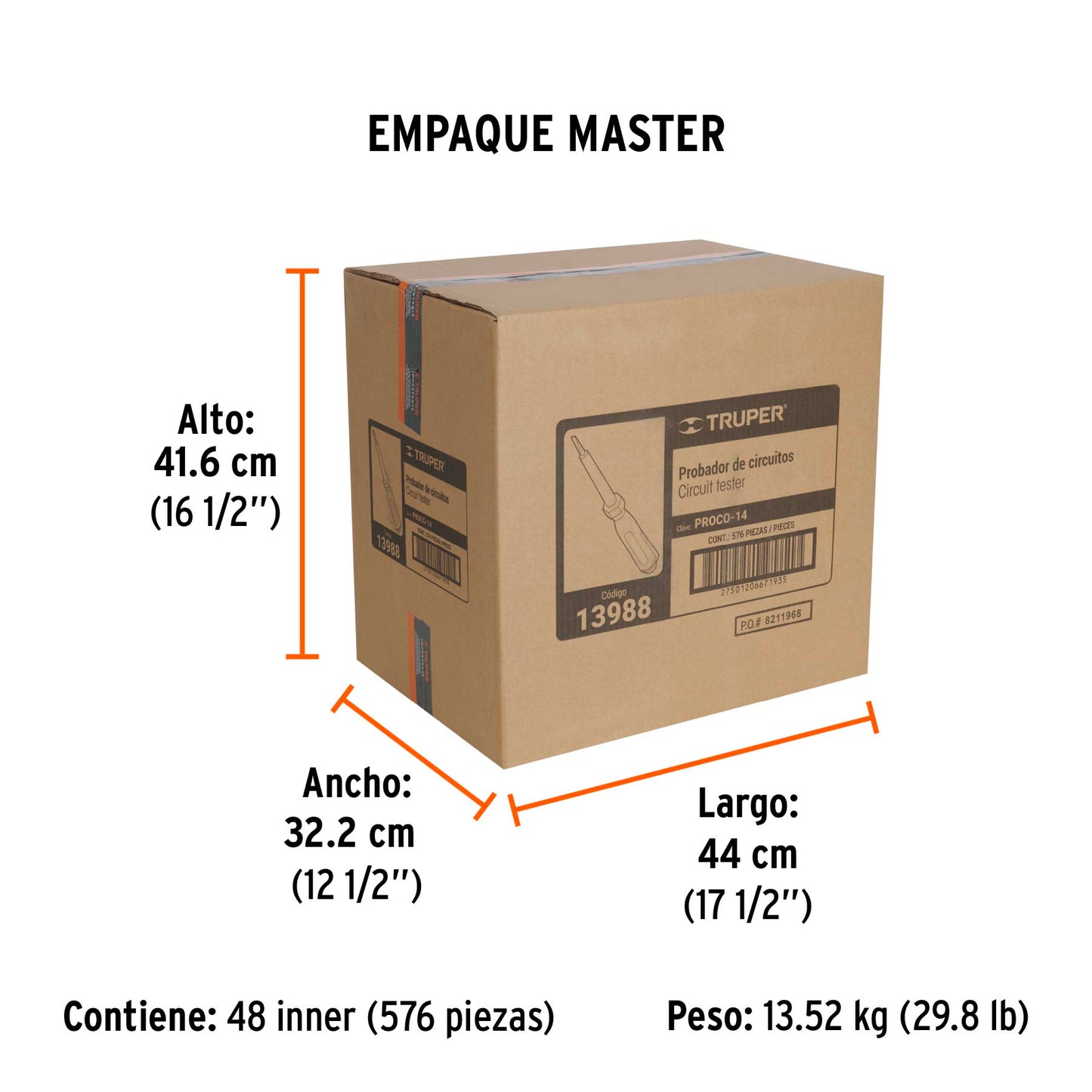Probador de Circuitos de Corriente Alterna 14 Cm, Truper