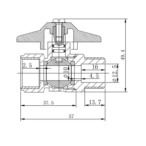 LLAVE PASO GAS HI-HE 1/2 STRETTO NUEVA VALVULA GAS