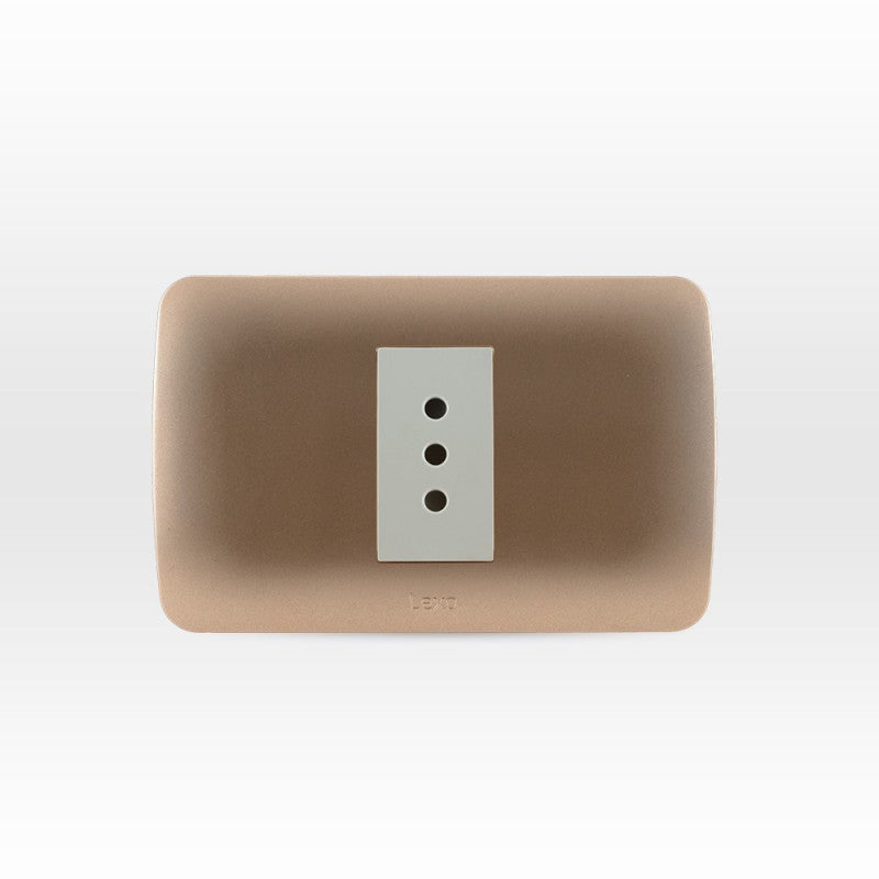 TOMA CORRIENTE SIMPLE 10A BEIGE TITANEO