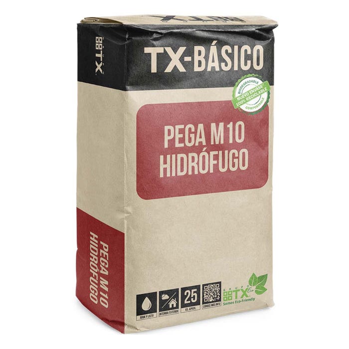 MORTERO PEGA M10 HIDROFUGO 25 KG