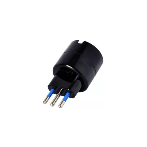 ADAPTADOR SCHUKO 10A 2P+T NEGRO