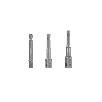 Juego de 3 Adaptadores para Dados de 1/4", 3/8" y 1/2"