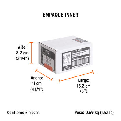 Juego de 3 Adaptadores para Dados de 1/4", 3/8" y 1/2"