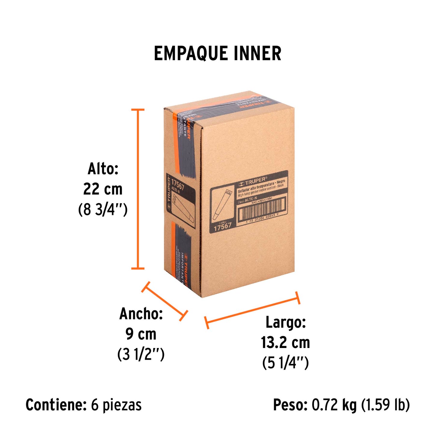 Sellador de Silicón Negro Rtv para Altas Temperaturas, 85 G