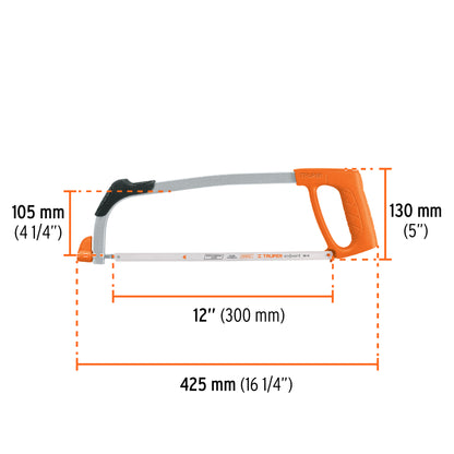 Arco 12" Profesional Tubular de Acero para Segueta, Truper