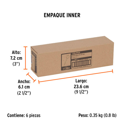 Broca Plana de Manita 1" para Madera, Truper