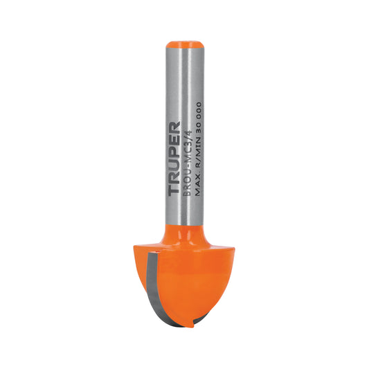 Broca para Router, Media Caña, 3/4", Truper