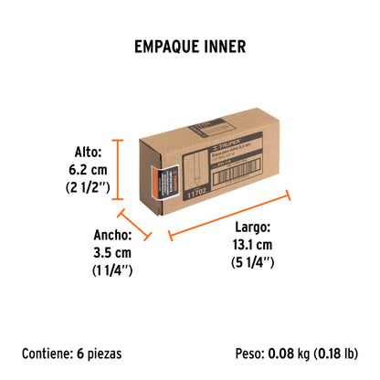 Broca para Vidrio y Azulejo de 1/4", Truper