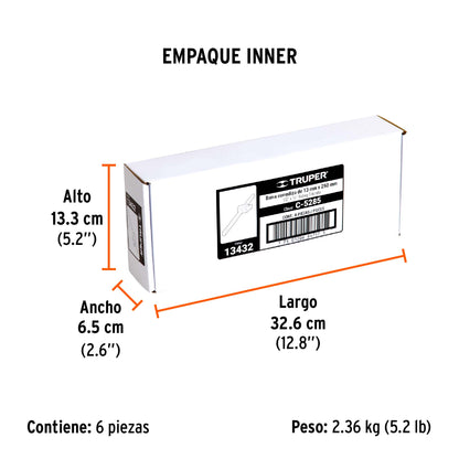 Barra Corrediza para Dados Cuadro 1/2", Truper