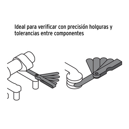 Calibrador de 26 Hojas Std / Mm, Truper