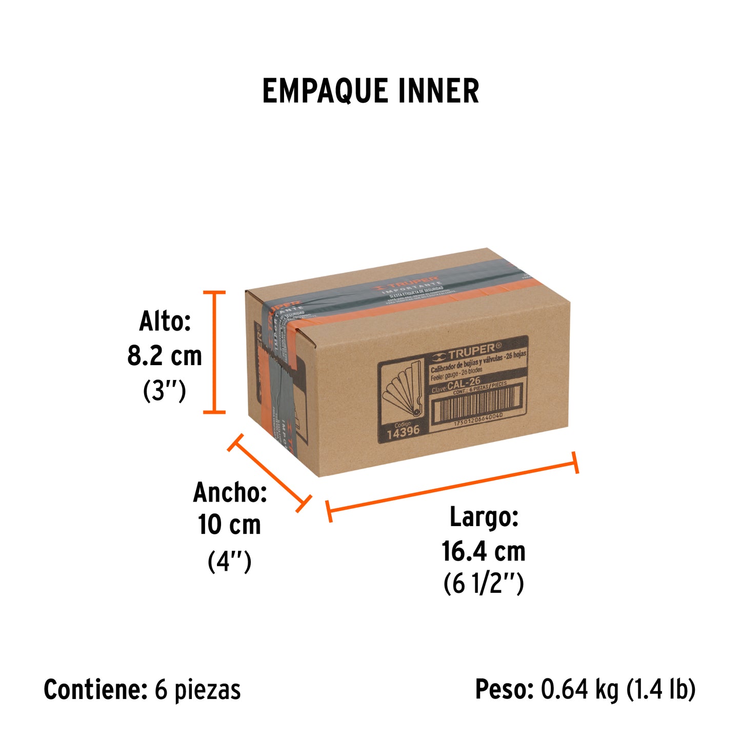 Calibrador de 26 Hojas Std / Mm, Truper