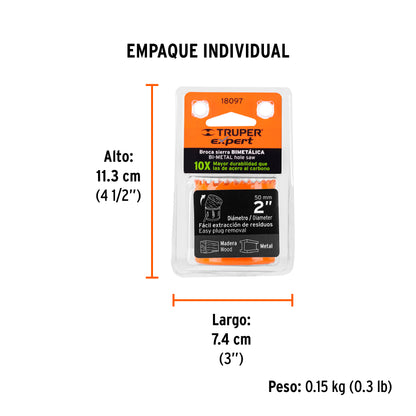 Brocasierra Bimetálica 2", Truper Expert