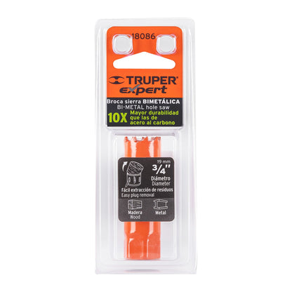 Brocasierra Bimetálica 3/4", Truper Expert