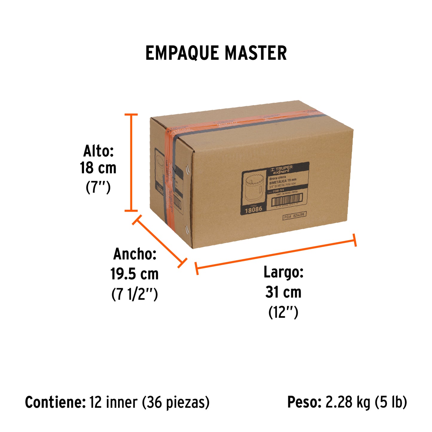 Brocasierra Bimetálica 3/4", Truper Expert