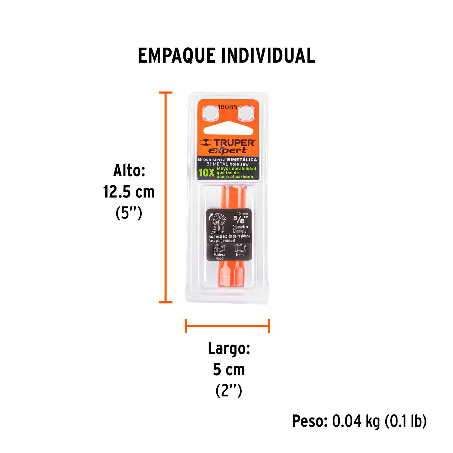 Brocasierra Bimetálica 5/8", Truper Expert