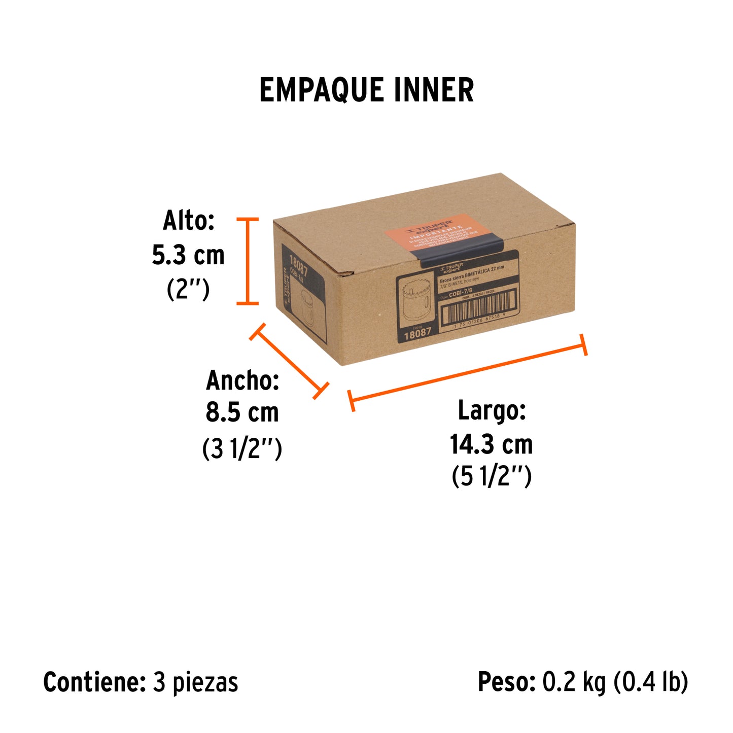 Brocasierra Bimetálica 7/8", Truper Expert