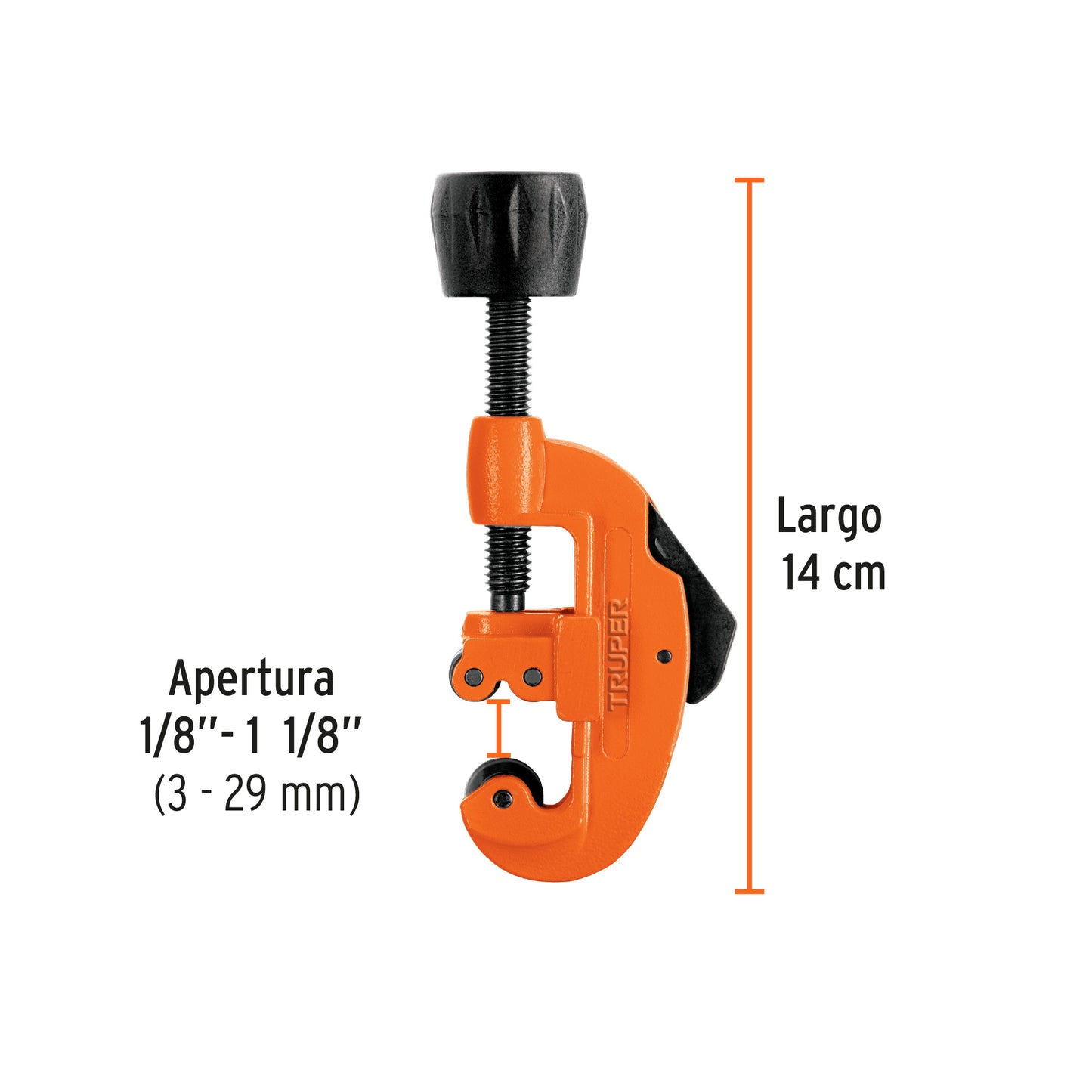 Cortador de Tubo de Cobre 1/8" a 1-1/8" Cuchilla 17mm,Truper