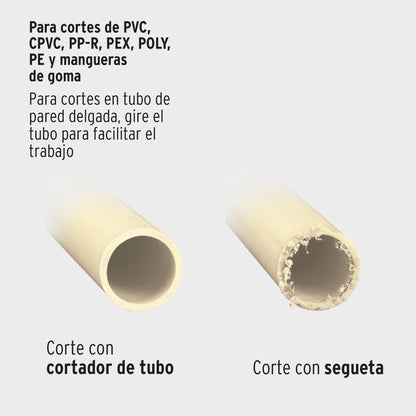 Cortador de Tubo Plástico, Corte 1-5/8" (41 Mm), Truper