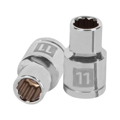 Dado de 11 Mm, 12 Puntas, Cuadro 1/2", Truper