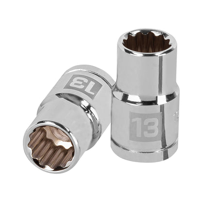 Dado de 13 Mm, 12 Puntas, Cuadro 1/2", Truper