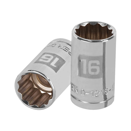 Dado de 16 Mm, 12 Puntas, Cuadro 1/2", Truper
