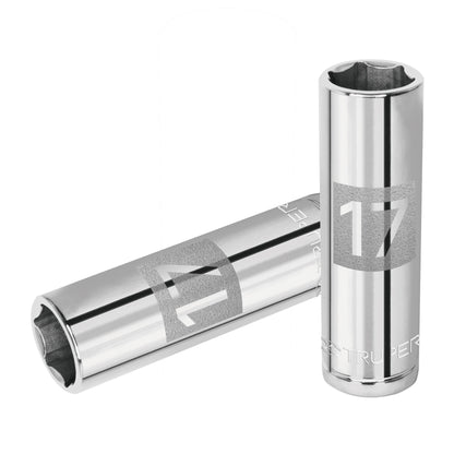 Dado Largo de 17 Mm, 6 Puntas, Cuadro 1/2", Truper