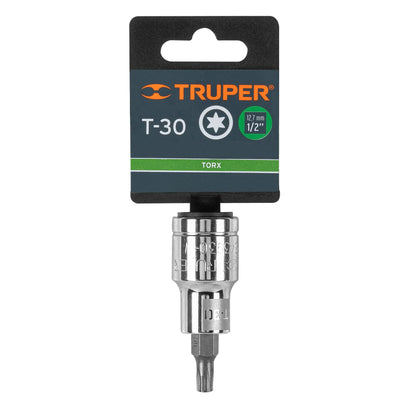 Dado Punta Torx T-30, Cuadro 1/2", Truper
