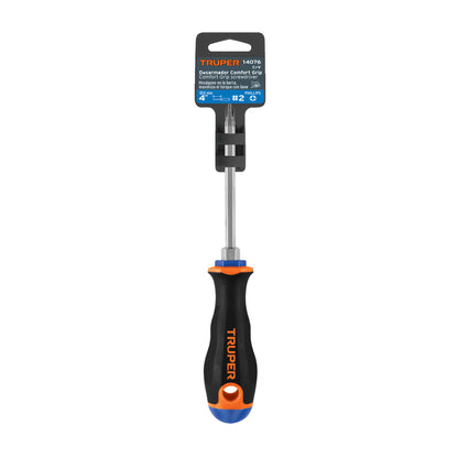 Desarmador de Cruz 1/4" X 4" Mango Comfort Grip, Truper