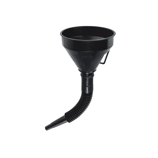 Embudo Plástico 500 Ml, Cuello Flexible con Filtro, Truper