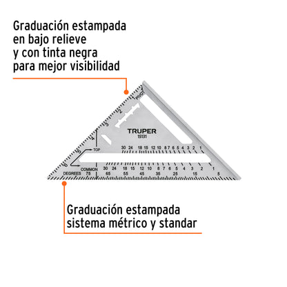 Escuadra 7" de Aluminio para Muros de Yeso, Truper