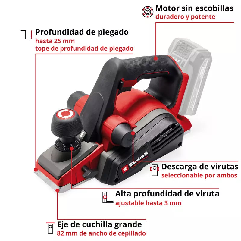 Einhell Cepillo inalámbrico TP-PL 18/3 Li BL - Solo