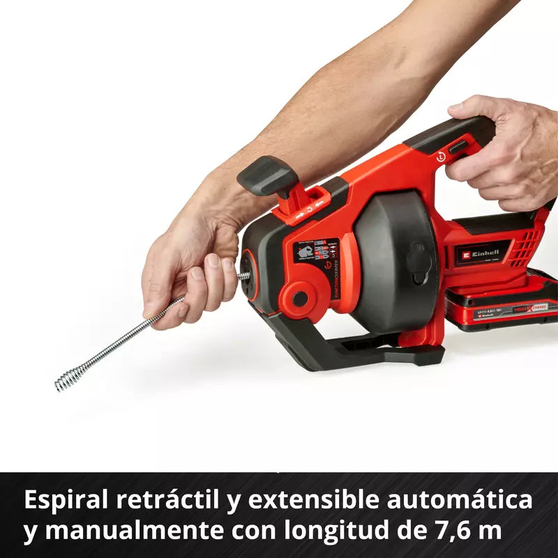 Einhell Limpiador de tuberías inalámbrico TE-DA 18/760 Li Solo