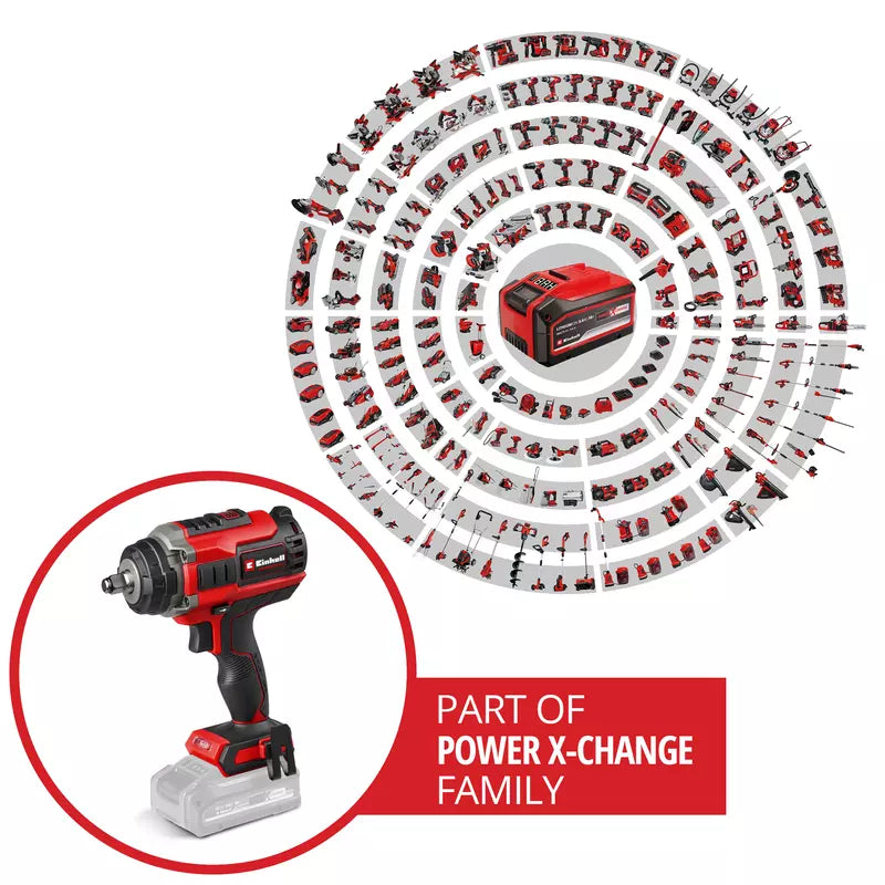 Einhell Llave de impacto inalámbrico IMPAXXO 18/450