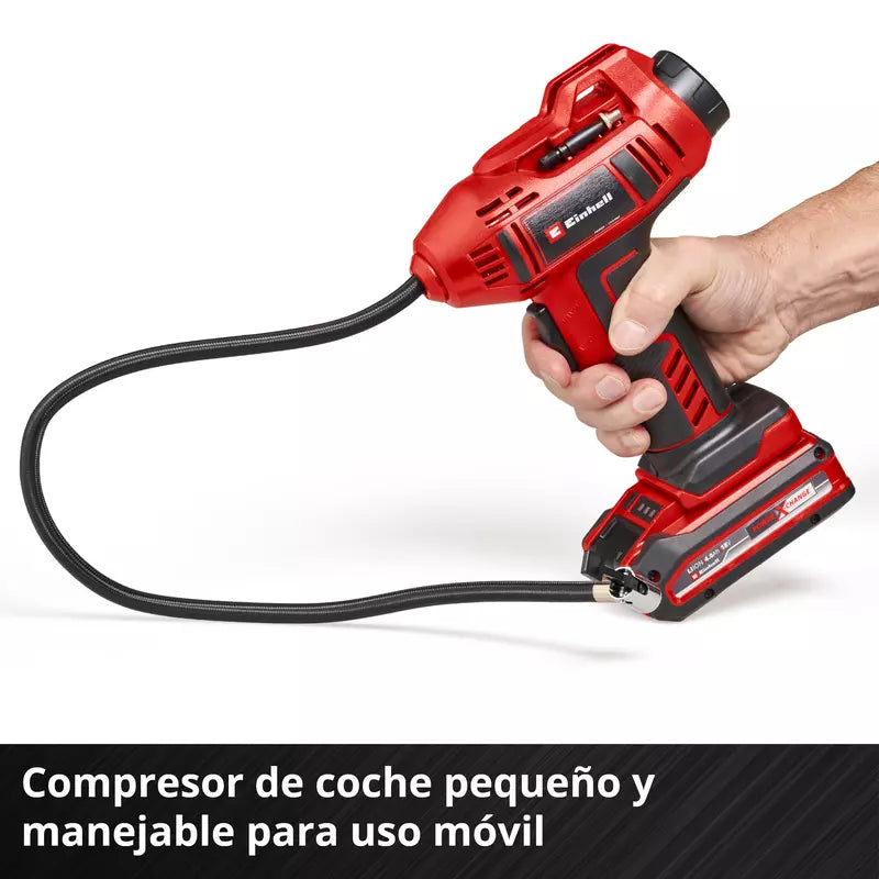 Einhell Compresor de aire inálambrico para automóvil CE-CC 18 Li-Solo