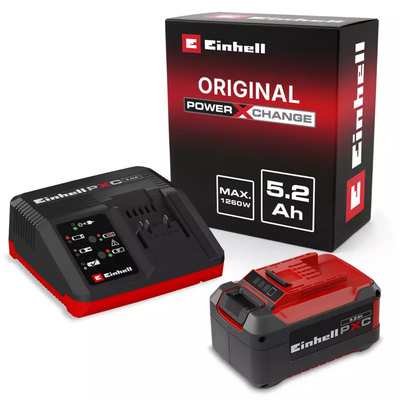 Bateria Einhell Pxc-starter-kit 5,2 Ah y Cargador Rápido de 4ah