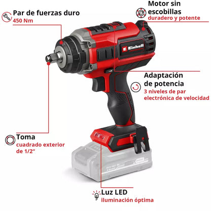 Einhell Llave de impacto inalámbrico IMPAXXO 18/450