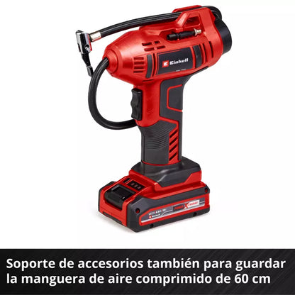 Einhell Compresor de aire inálambrico para automóvil CE-CC 18 Li-Solo