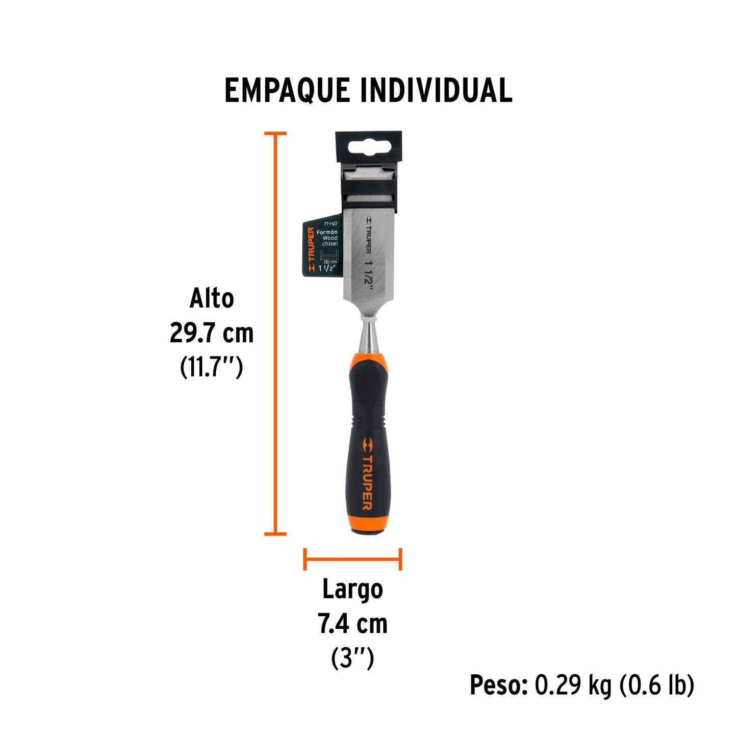 Formón 1-1/2" Mango Comfort Grip, Truper