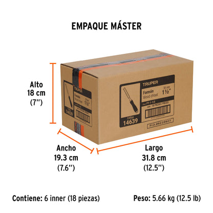 Formón 1-1/2" Mango Comfort Grip, Truper