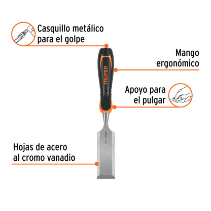 Formón 1-1/2" Mango Comfort Grip, Truper