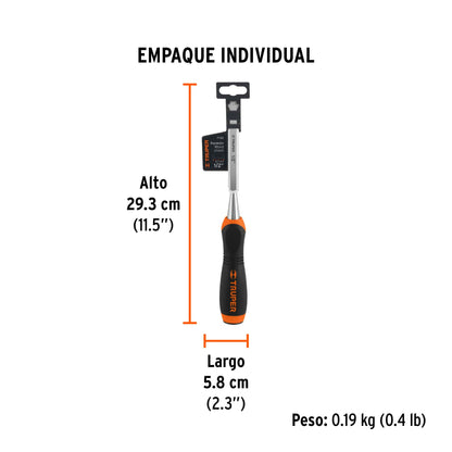 Formón 1/2" Mango Comfort Grip, Truper